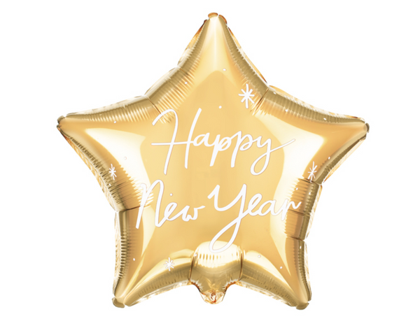 Folinis balionas žvaigždė "Happy New Year"