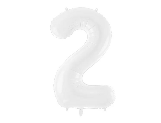 Folinis balionas "2", white (86 cm)