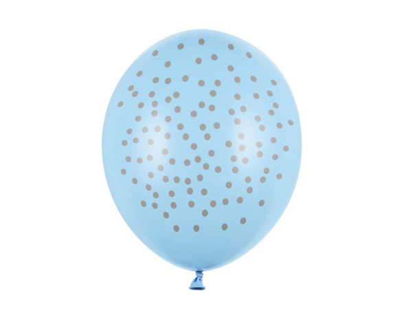 Lateksinis balionas su taškeliais, mėlynas