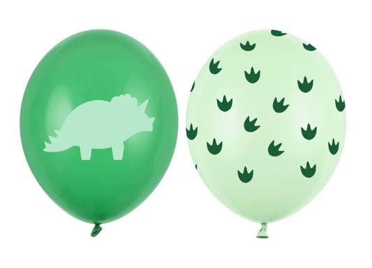 Lateksinių balionų rinkinys "Dino", 6 vnt., 30 cm