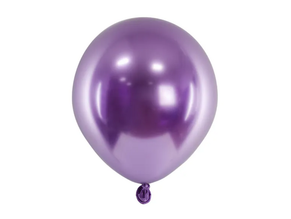 Chrominiai GLOSSY balionai 12 cm, Violet