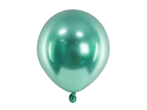 Chrominiai GLOSSY balionai 12 cm, Green