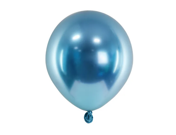 Chrominiai GLOSSY balionai 12 cm, Blue