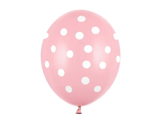 Lateksinis balionas su taškeliais, rožinis, 30 cm