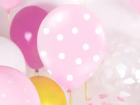 Lateksinis balionas su taškeliais, rožinis
