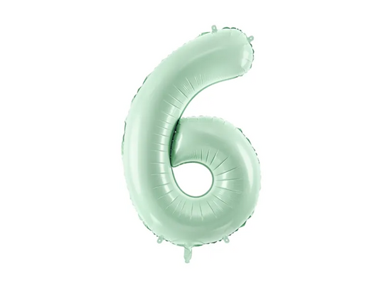 Folinis balionas "6", green (72 cm)