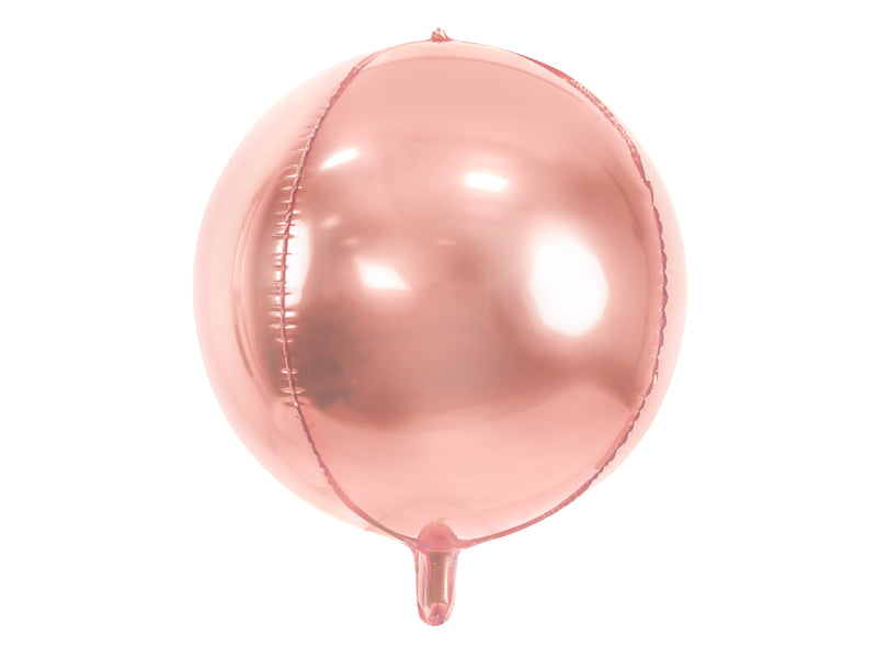 Folinis balionas "Apvalus burbulas", rose gold 45 cm