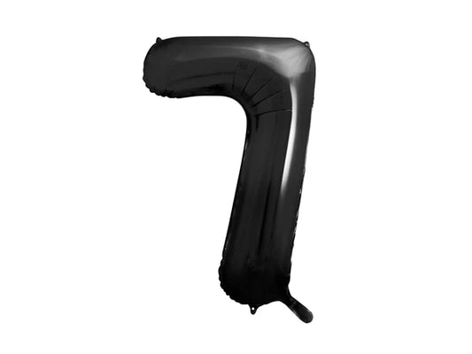 Folinis balionas "7", black (86 cm)