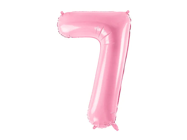 Folinis balionas "7", pink (86 cm)