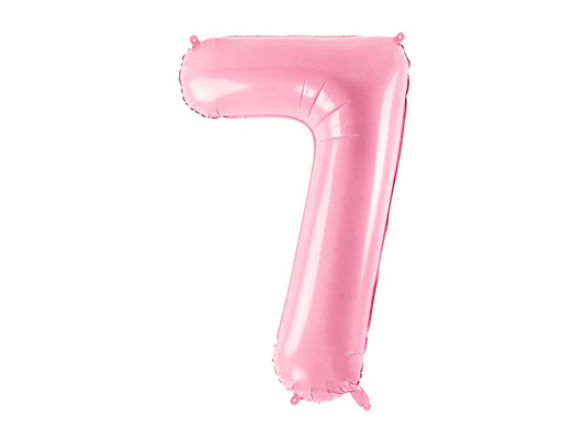 Folinis balionas "7", pink (86 cm)