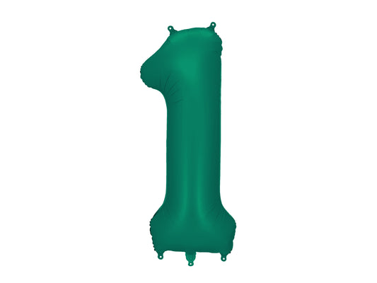 Folinis balionas "1", bottle green (86 cm)