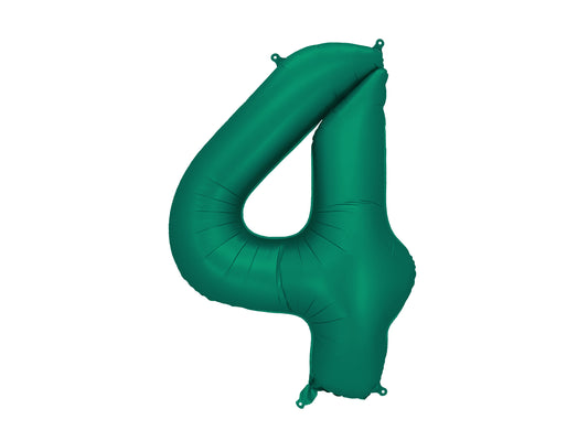 Folinis balionas "4", bottle green (86 cm)