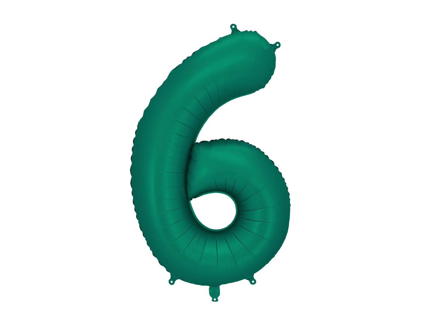 Folinis balionas "6", bottle green (86 cm)