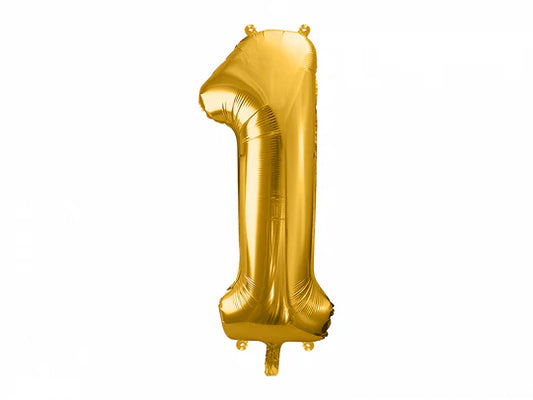 Folinis balionas "1", gold (86 cm)
