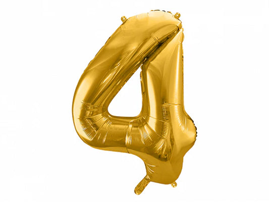 Folinis balionas "4", gold (86 cm)