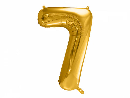 Folinis balionas "7", gold (86 cm)