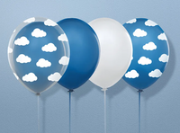 Lateksinis balionas su debesėliais, 30 cm