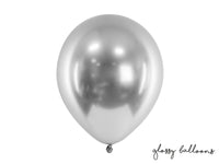 Chrominiai balionai, 30 cm