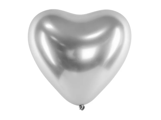 Chrominiai balionai "Širdis"