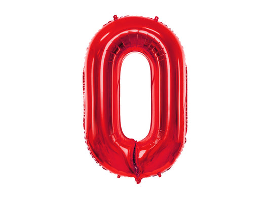 Folinis balionas "0", red (86 cm)