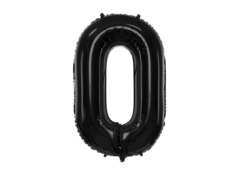 Folinis balionas "0", black (86 cm)