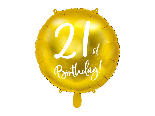 Folinis balionas "21-th birthday, 40 cm