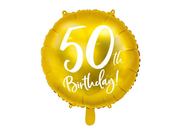 Folinis balionas "50-th birthday", 40 cm