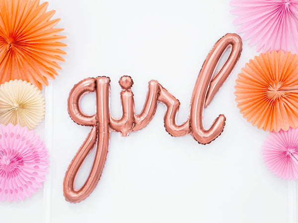 Balionai raidės GIRL užrašas