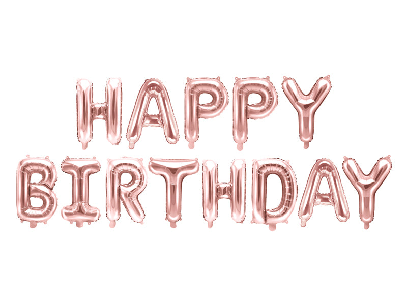 Foliniai balionai raidės HAPPY BIRTHDAY