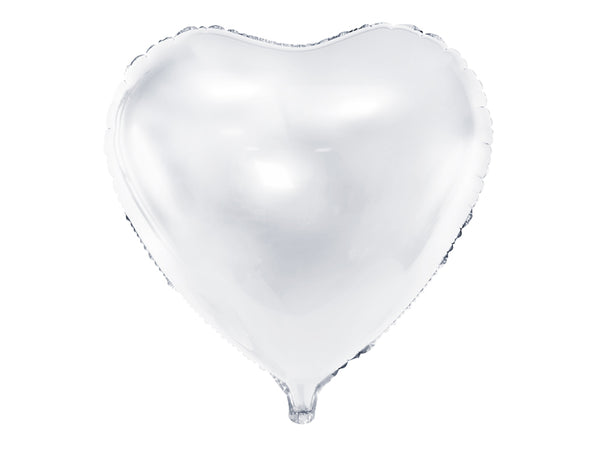 Folinis balionas "Širdis", balta