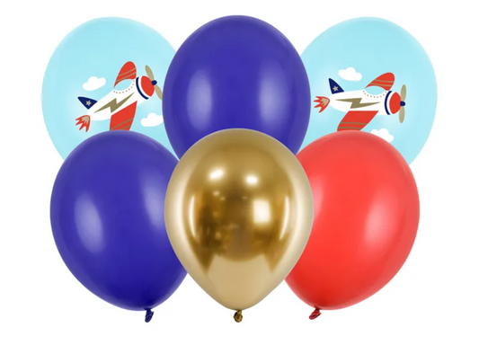 Lateksinių balionų rinkinys "Lėktuvėlis", 6 vnt.