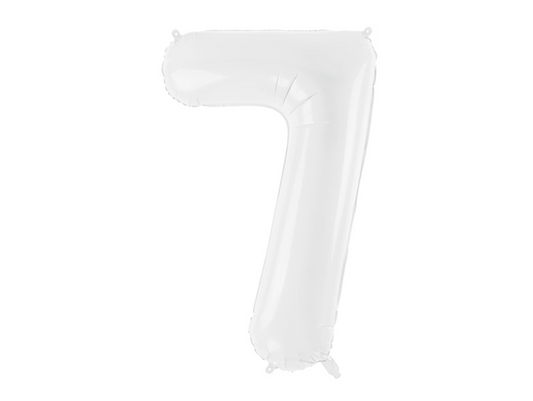 Folinis balionas "7", white (86 cm)