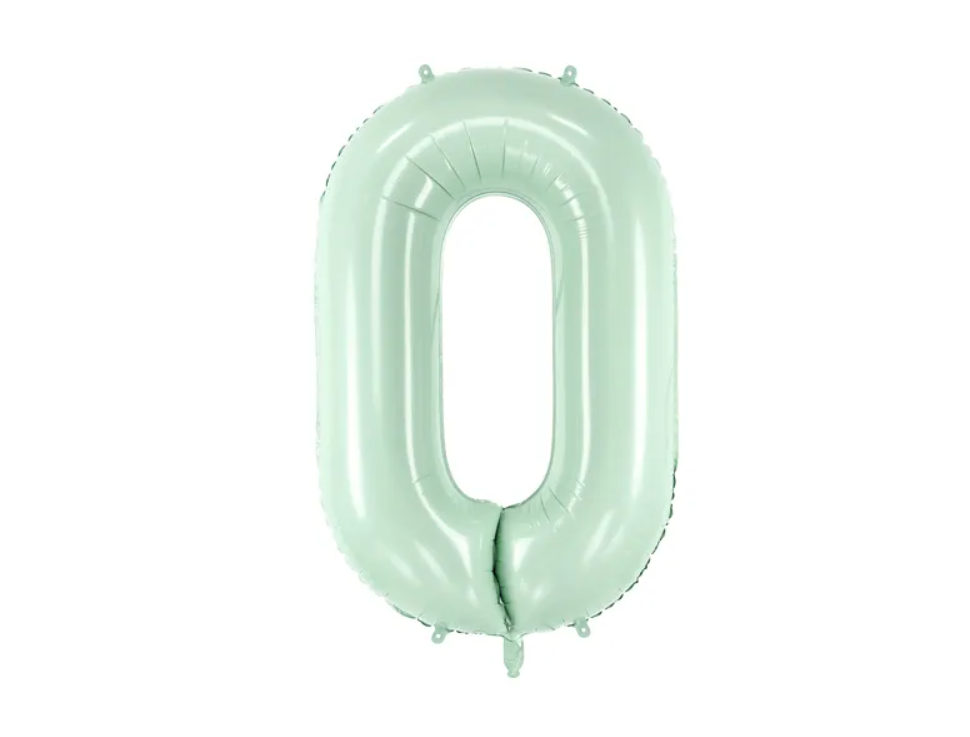 Folinis balionas "0", green (72 cm)