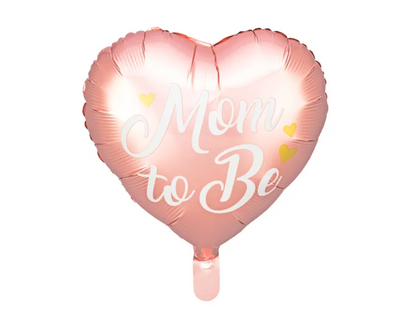 Folinis balionas širdis "Mom to Be", pink (45 cm)