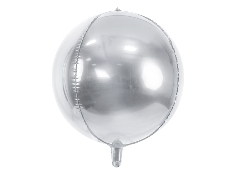 Folinis balionas "Apvalus burbulas", silver 45 cm