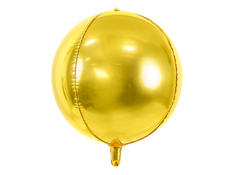 Folinis balionas "Apvalus burbulas", gold 45 cm
