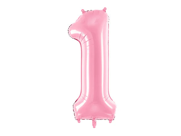 Folinis balionas "1", pink (86 cm)