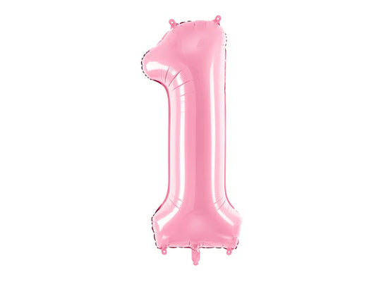 Folinis balionas "1", pink (86 cm)