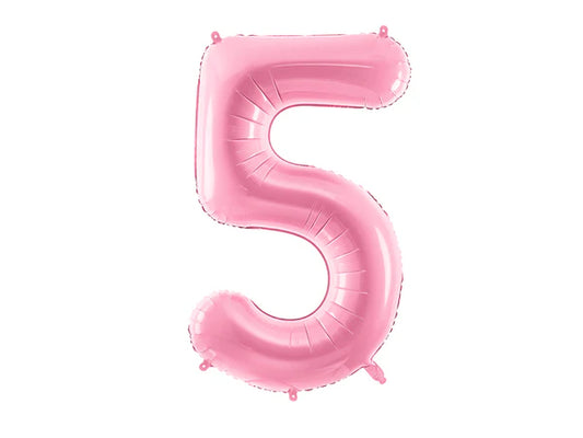 Folinis balionas "5", pink (86 cm)