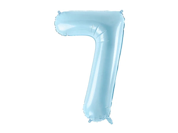 Folinis balionas "7", light blue (86 cm)