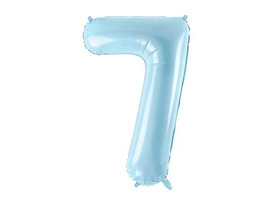 Folinis balionas "7", light blue (86 cm)