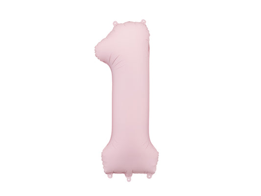 Folinis balionas "1", light pink (86 cm)