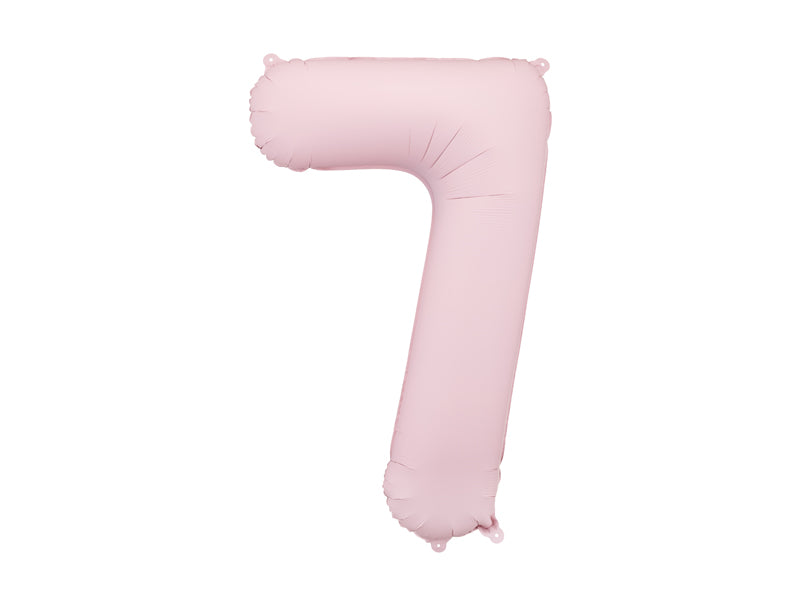 Folinis balionas "7", light pink (86 cm)