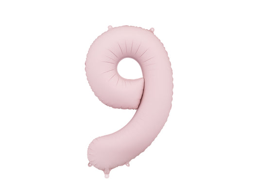 Folinis balionas "9", light pink (86 cm)