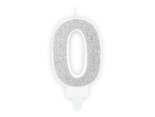 Žvakutė "0", 7 cm, silver