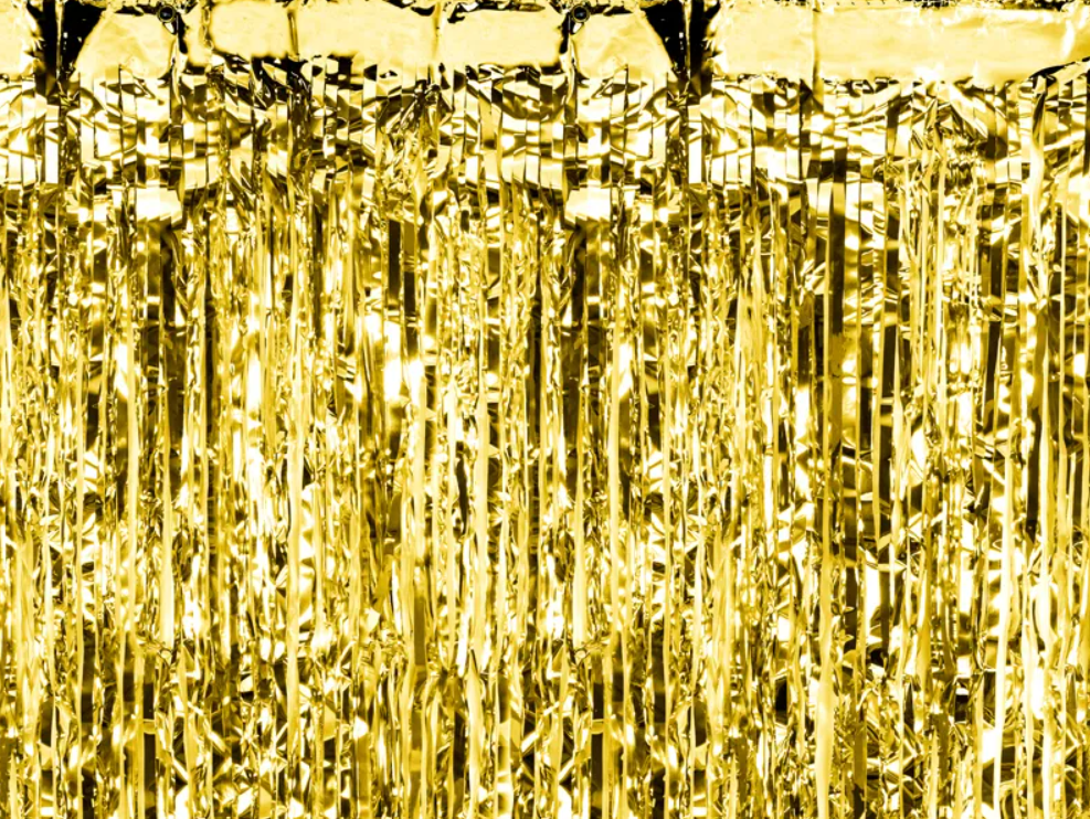 Folinė užuolaida-lietutis, gold (100x200 cm)