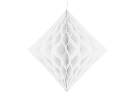 Popierinė dekoracija burbulas, balta 20 cm