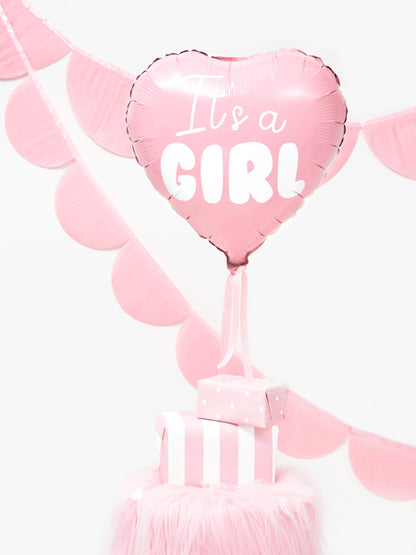 Folinis balionas širdutė "It's a GIRL"