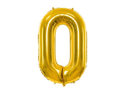 Folinis balionas "0", gold (86 cm)